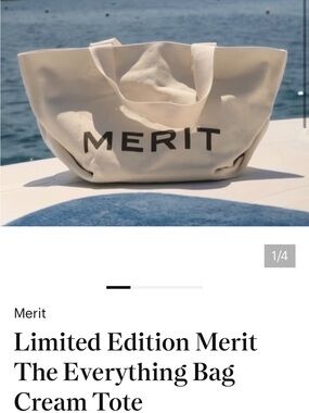 MERIT Beauty The Everything Bag Limited Release NEW + make up bag preowned.